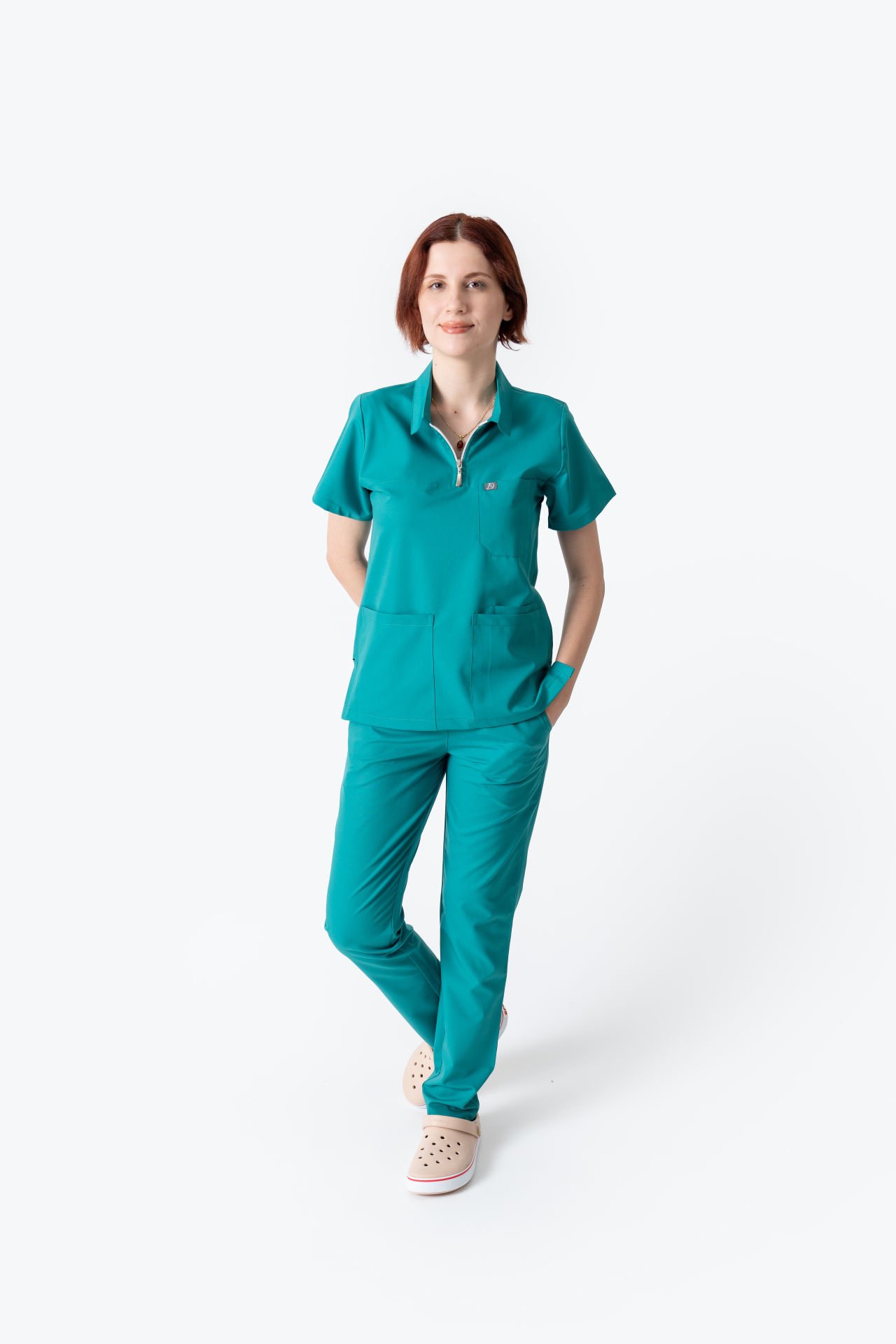 960 Benetton Yeşili Polo Yaka Fermuarlı Takım