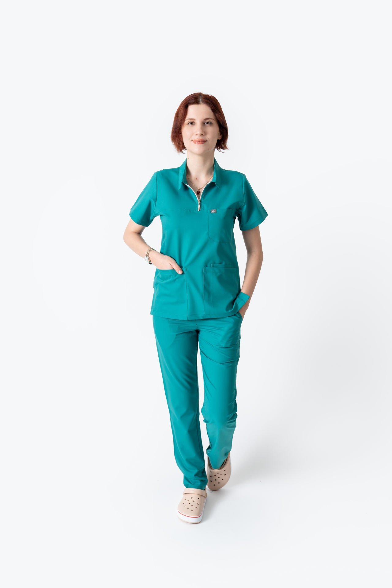 960 Benetton Yeşili Polo Yaka Fermuarlı Takım