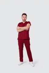 925 Bordo Likralı Viscon Kumaş Takım