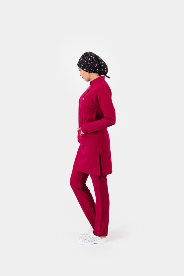 802 Vişne Tesettür Model Takım