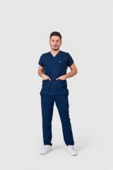 925 İndigo Likralı Viscon Kumaş Takım