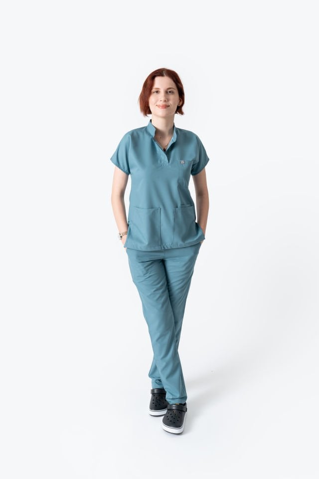 940 Antrasit Mavi Hakim Yaka Gizli Çıtçıtlı Takım