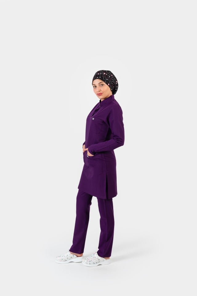 802 Mor Tesettür Model Takım