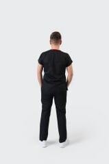 925 Siyah Likralı Viscon Erkek Takım