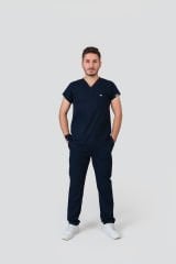 925 Lacivert Likralı Viscon Erkek Takım