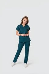 925 Petrol Yeşili Likralı Viscon Takım