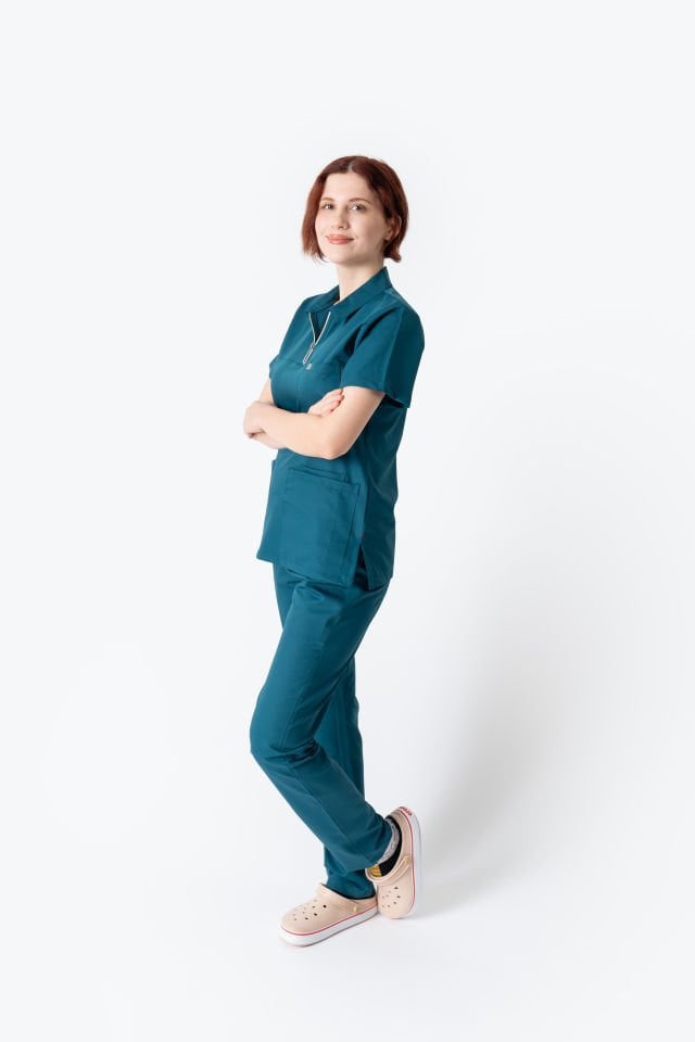 960 Petrol Yeşili Polo Yaka Fermuarlı Takım