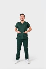 925 Koyu Yeşil Likralı Viscon Erkek Takım