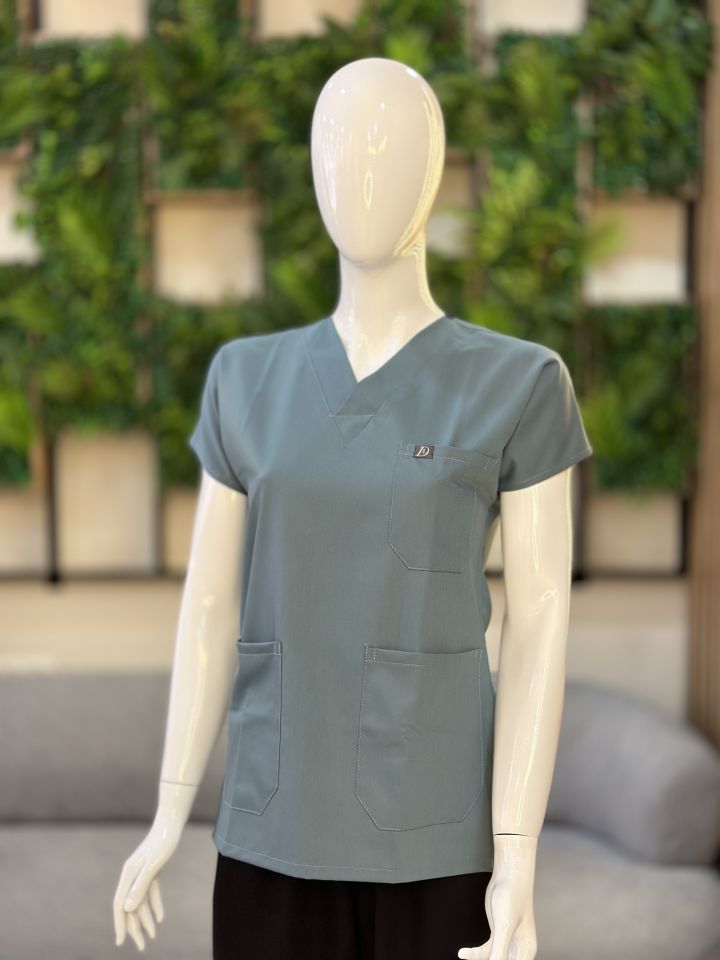 925 Antrasit Mavi Likralı Viscon Tek Üst