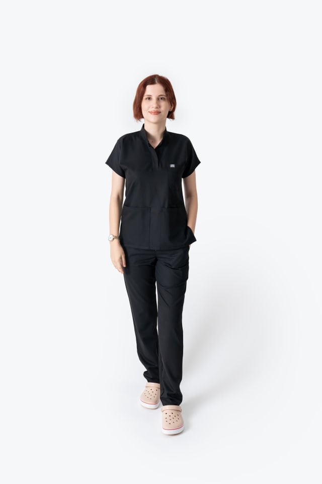 940 Siyah Hakim Yaka Gizli Çıtçıtlı Takım