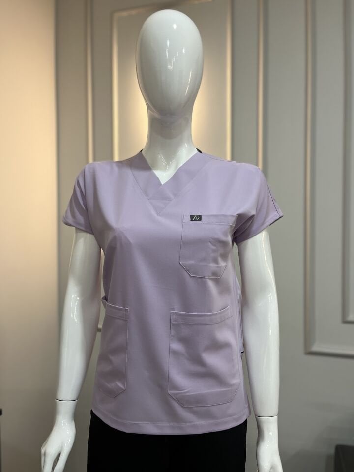 925 Soft Lila Likralı Viscon Tek Üst