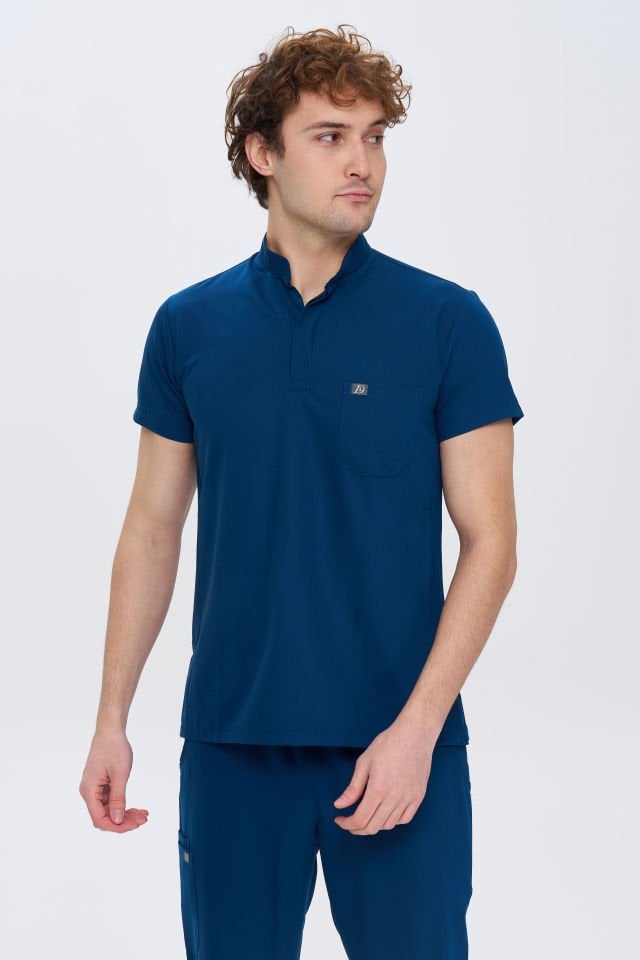 980 Petrol Mavi Gizli Çıtçıtlı Gizli Cepli Likralı Viscon Takım(Pantolon Kargo Cep)