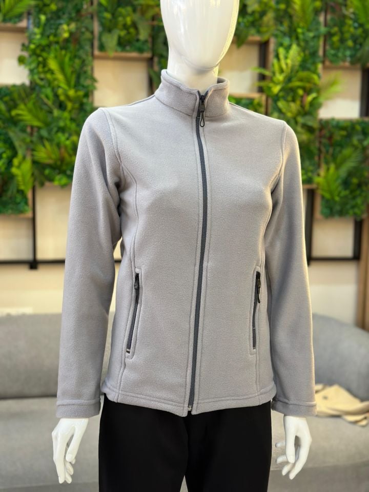 Açık Gri Polar Ceket