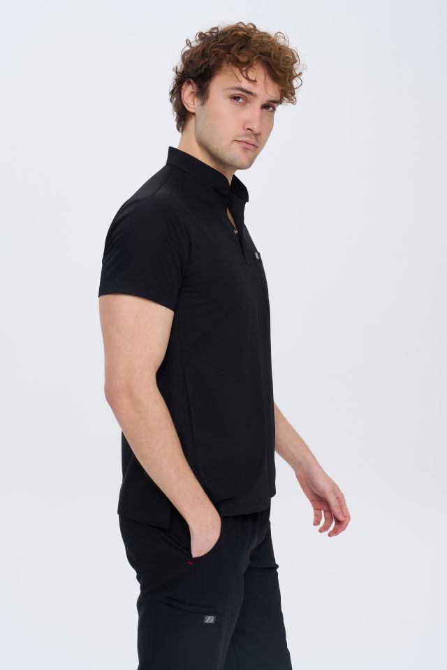 980 Siyah Gizli Çıtçıtlı Gizli Cepli Likralı Viscon Takım(Pantolon Kargo Cep)