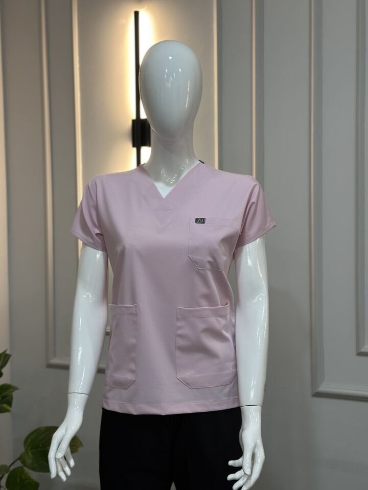 925 Toz Pembe Likralı Viscon Tek Üst