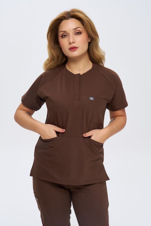 920 Kahverengi  Bisiklet Yaka Lİkralı Viscon Takım (Pantolon Kargo Cep)