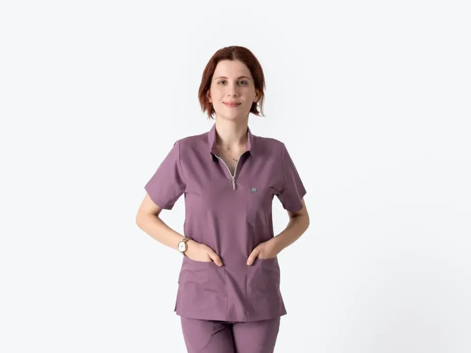 960 Lila Likralı Vİscon Tek Üst