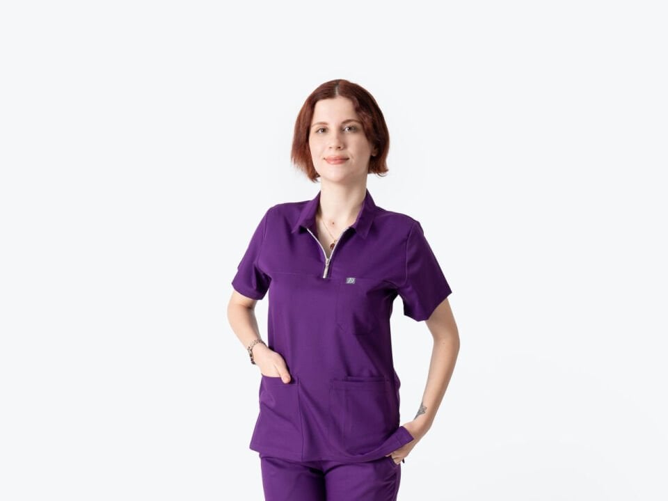 960 Mor Likralı Viscon Tek Üst