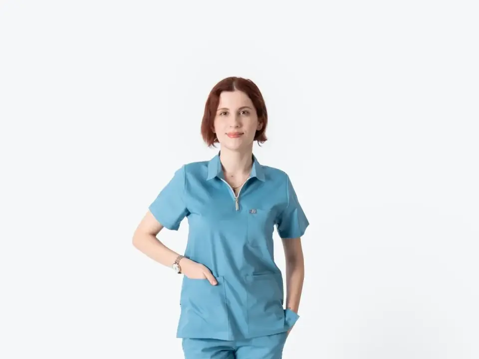 960 Açık Mavi Likralı Viscon Tek Üst