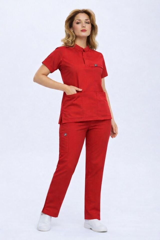 955 Kırmızı Likralı Viscon  Takım