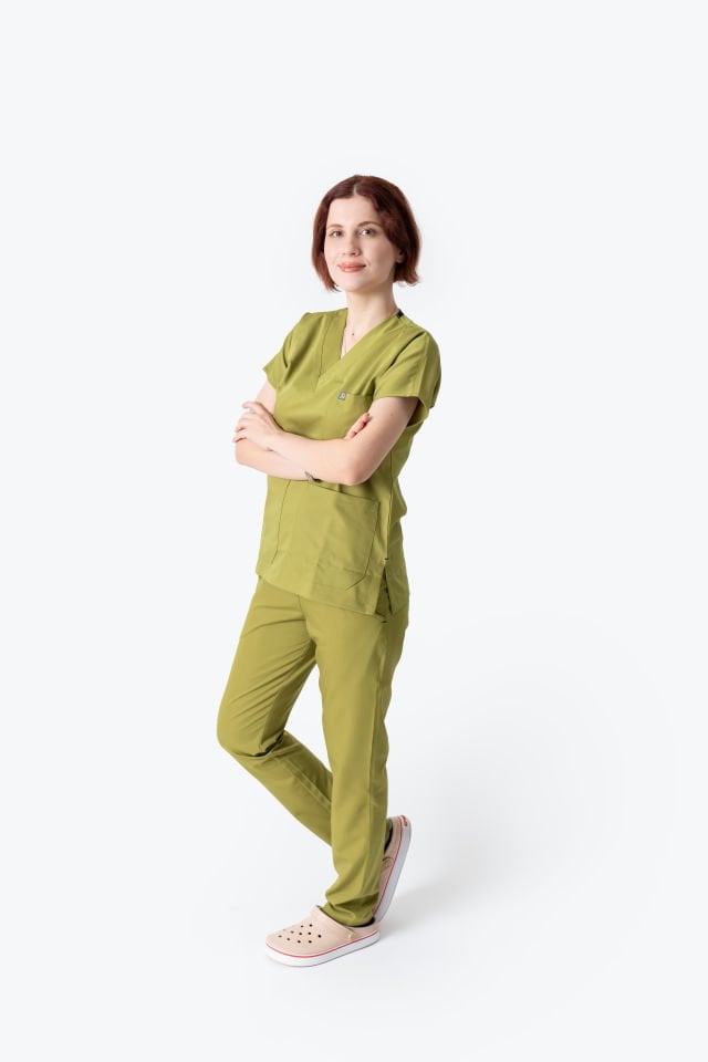 925 Yağ Yeşili Likralı Viscon Takım