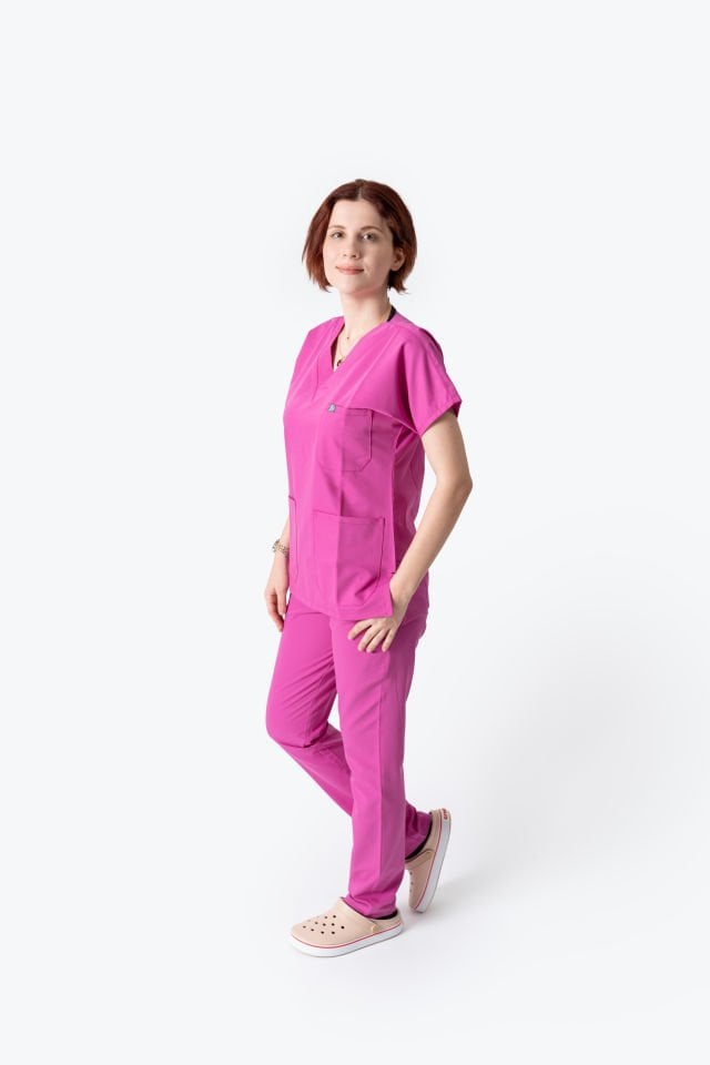 925 Fuşya Likralı Viscon Takım