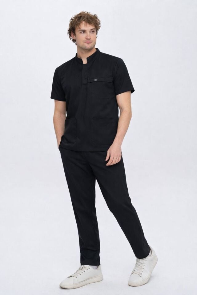 955 Siyah Likralı Viscon Takım