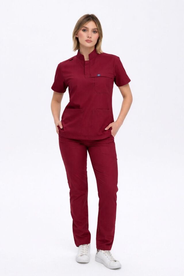 955 Bordo Likralı Viscon Takım