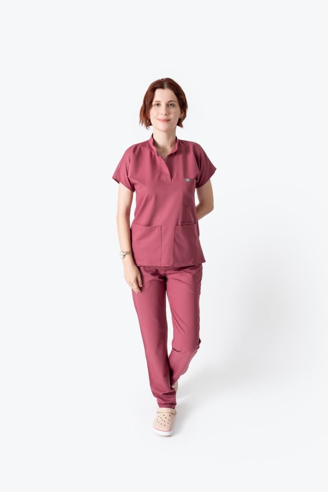 940 Gül Kurusu Hakim Yaka Gizli Çıtçıtlı Takım