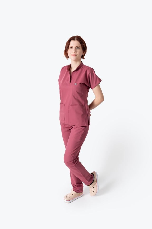 940 Gül Kurusu Hakim Yaka Gizli Çıtçıtlı Takım