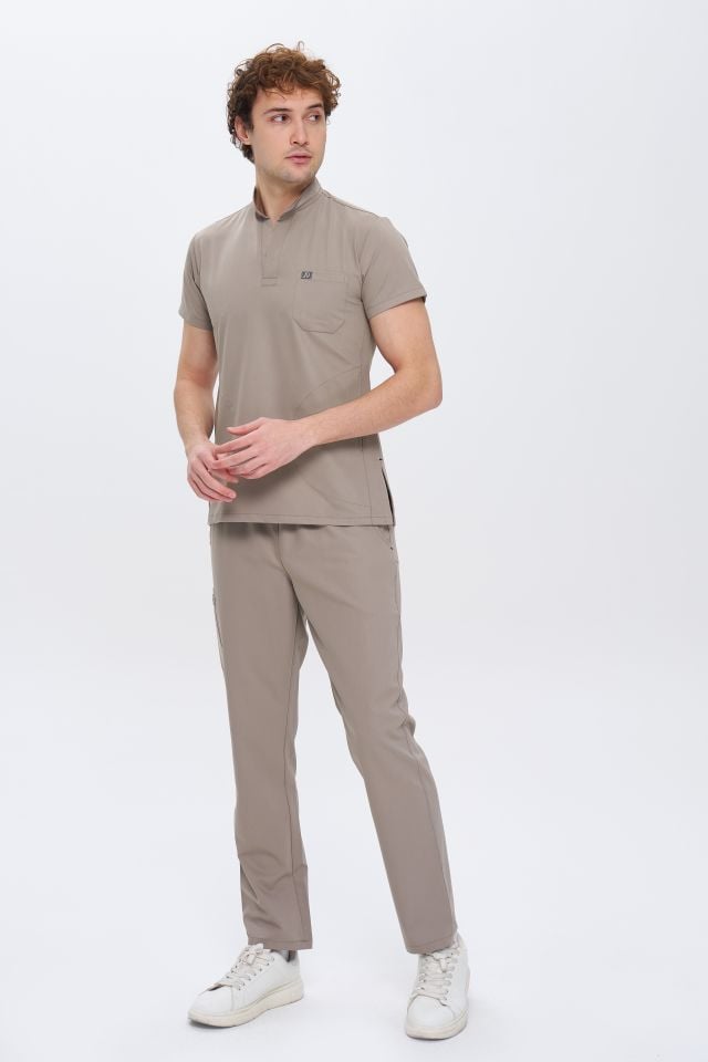 980 Vizon  Gizli Çıtçıtlı Gizli Cepli Likralı Viscon Takım(Pantolon Kargo Cep)