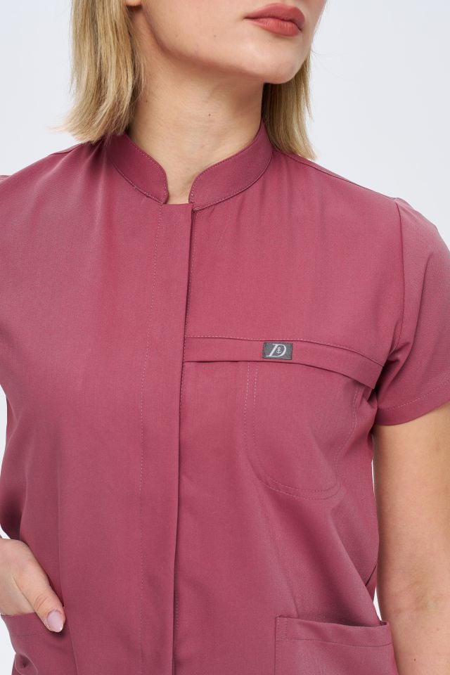 930 Gül Kurusu Gizli Çıtçıtlı Likralı Viscon Tek Üst